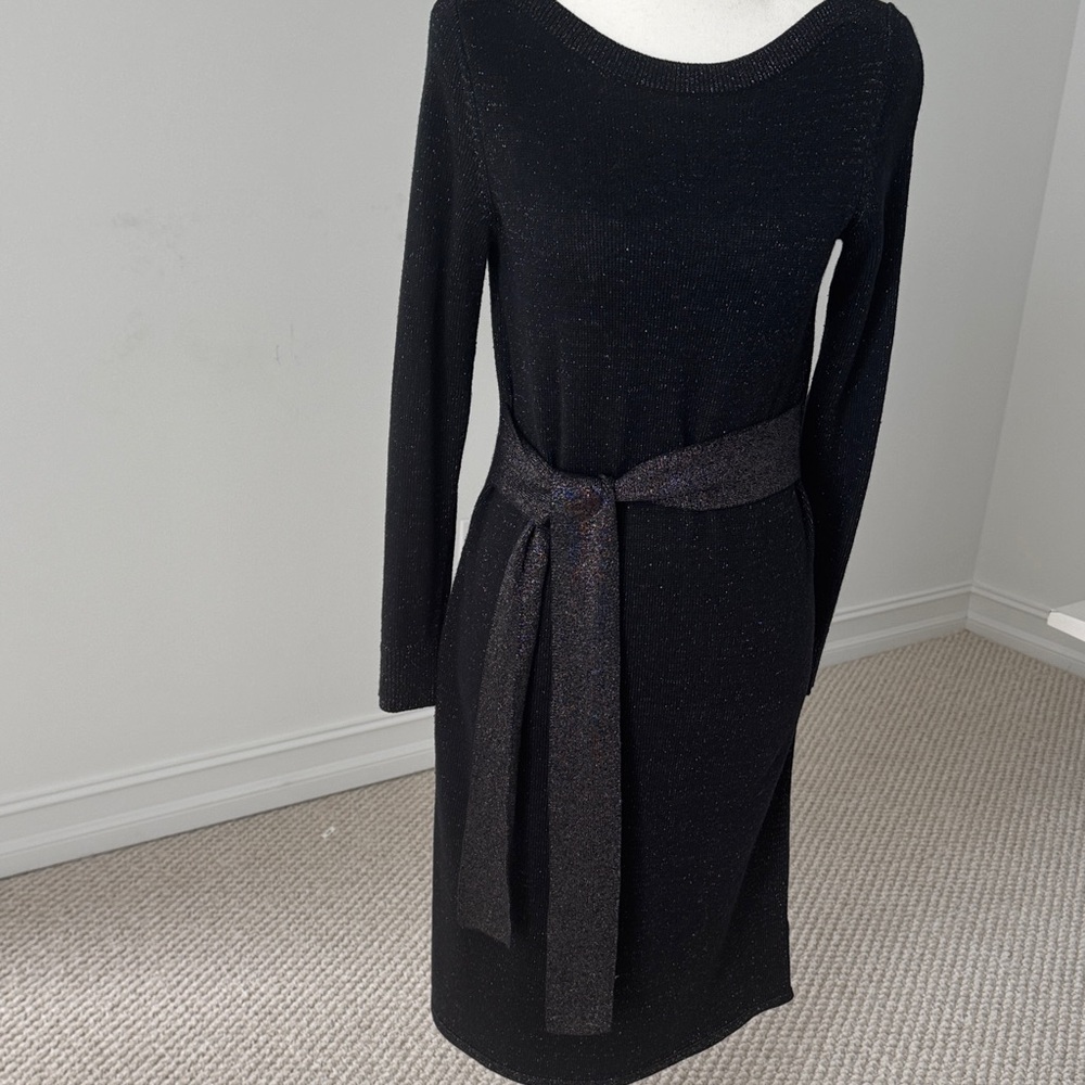 Banana Republic Black Long Sleeve Dress with Belt